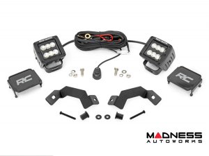 Toyota Land Cruiser Lighting Upgrade - LED Ditch Light Kit - Rough Country Black Series Flood Beam